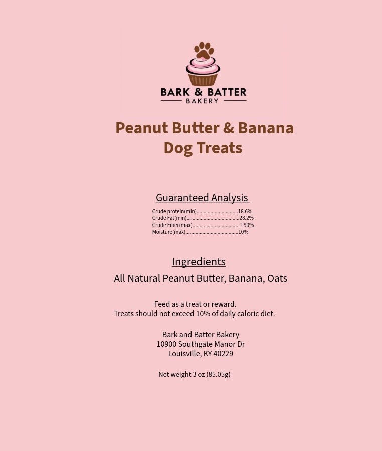 Homemade Premium Peanut Butter & Banana Dog Treats