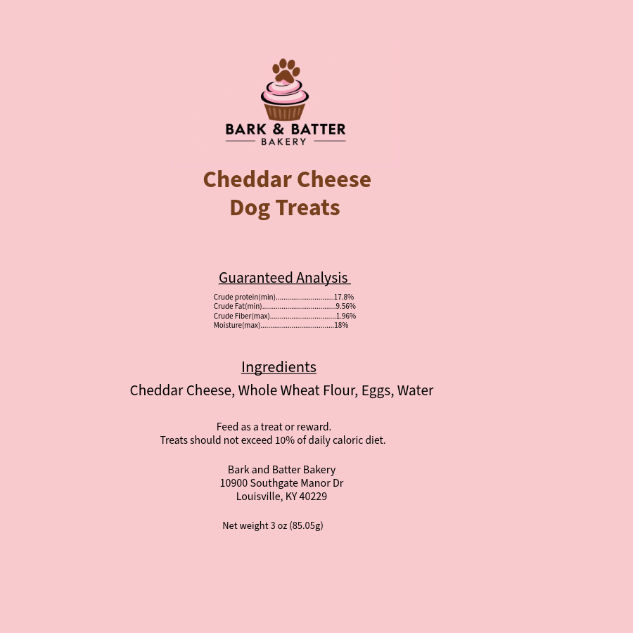 Homemade Premium Cheddar Cheese Dog Treats